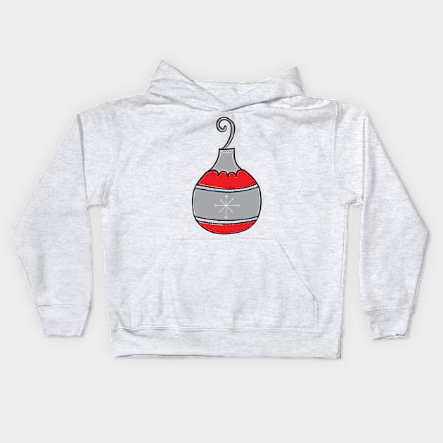 Whimsical Holiday Ball Ornament Illustration Kids Hoodie by Angel Dawn Design